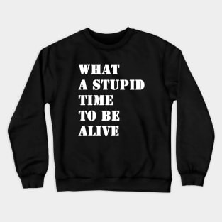 What a stupid time to be alive Crewneck Sweatshirt